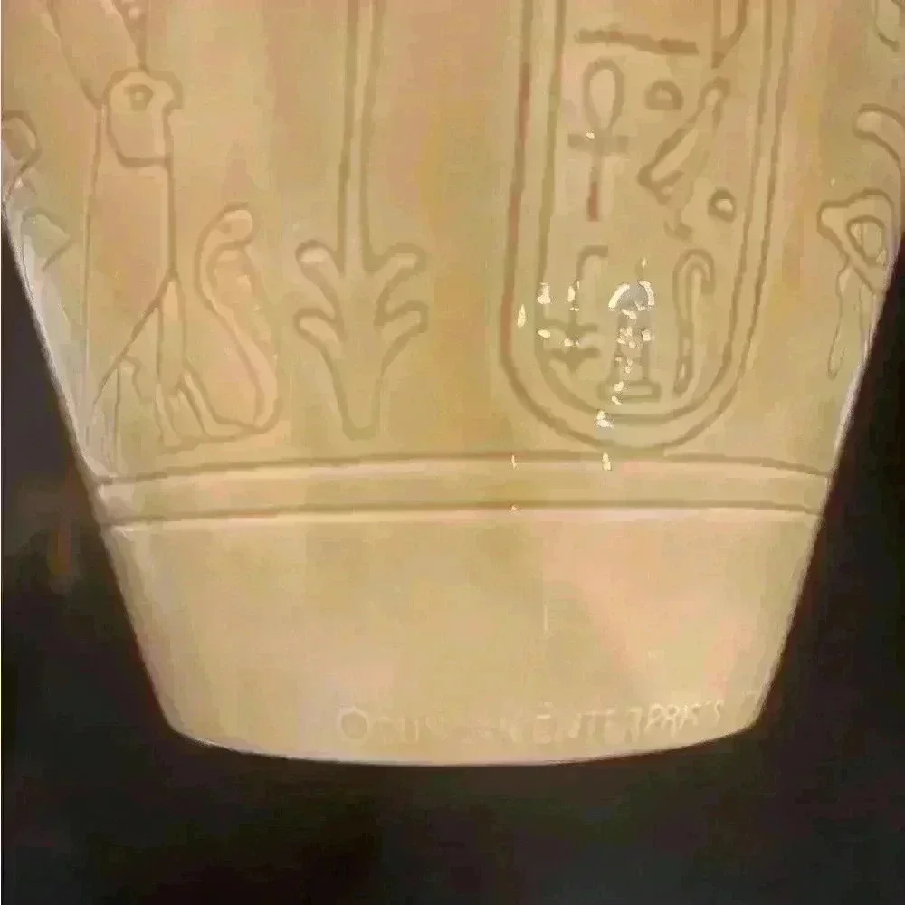 1978 Signed Duncan Enterprises Egyptian Hieroglyphics vase
